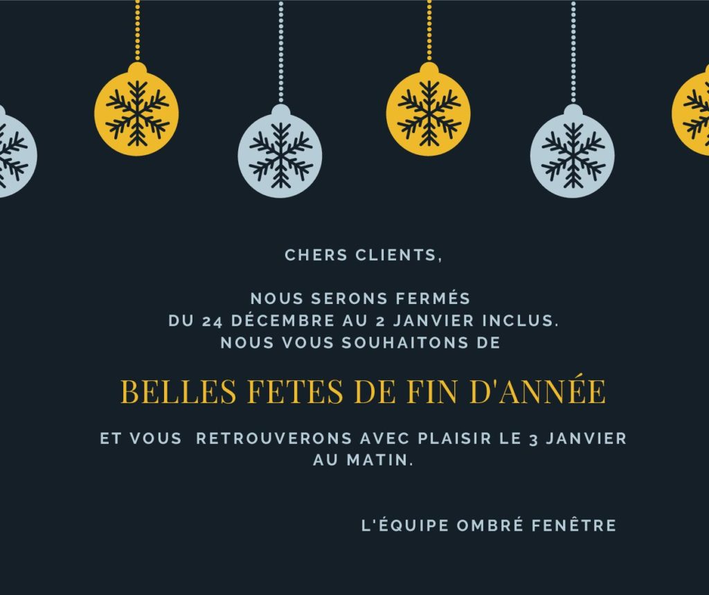 Bonnes Fêtes de fin d'année