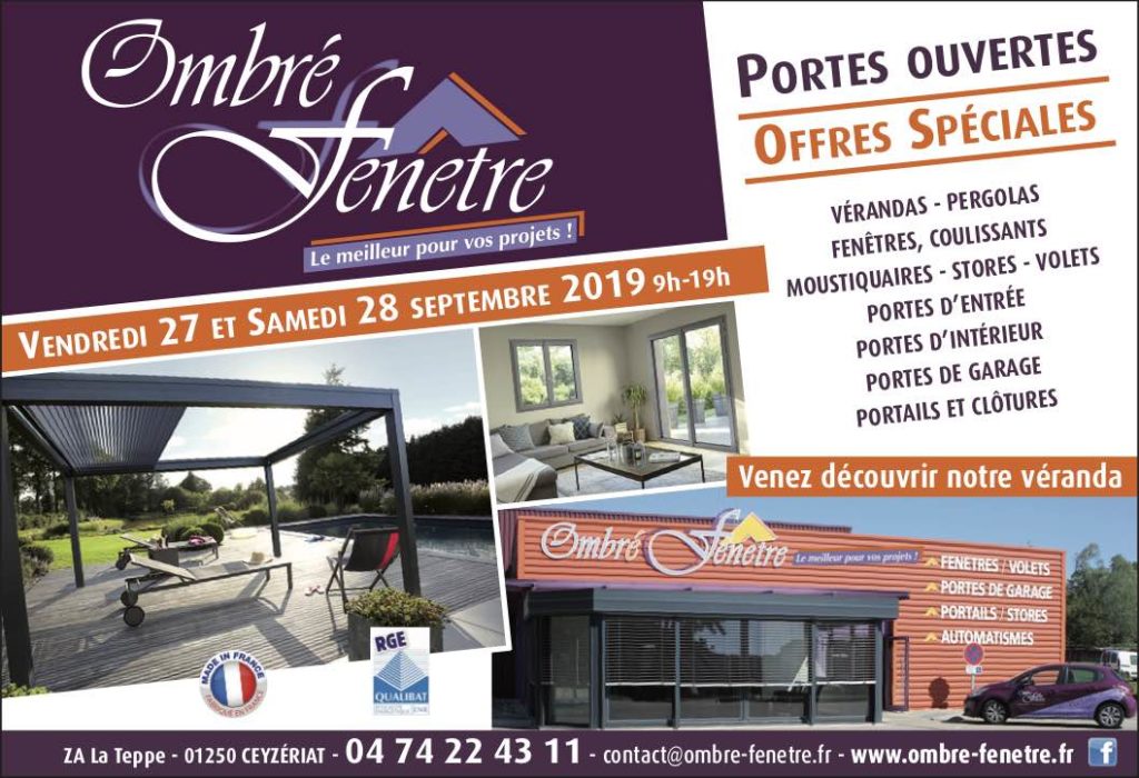 Portes Ouvertes Ombré Fenêtre 27 et 28 septembre 2019