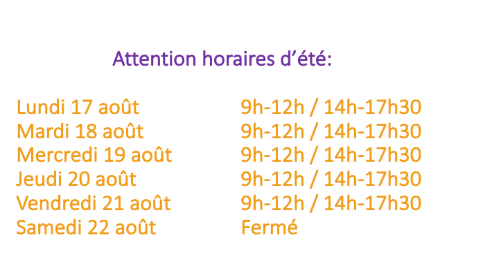 Horaires d'été