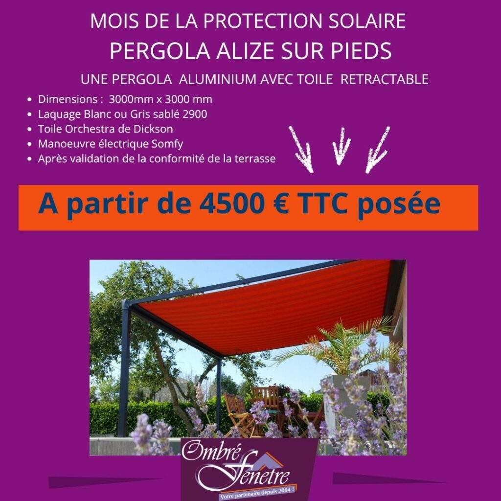 Une pergola....toile c'est moins cher !